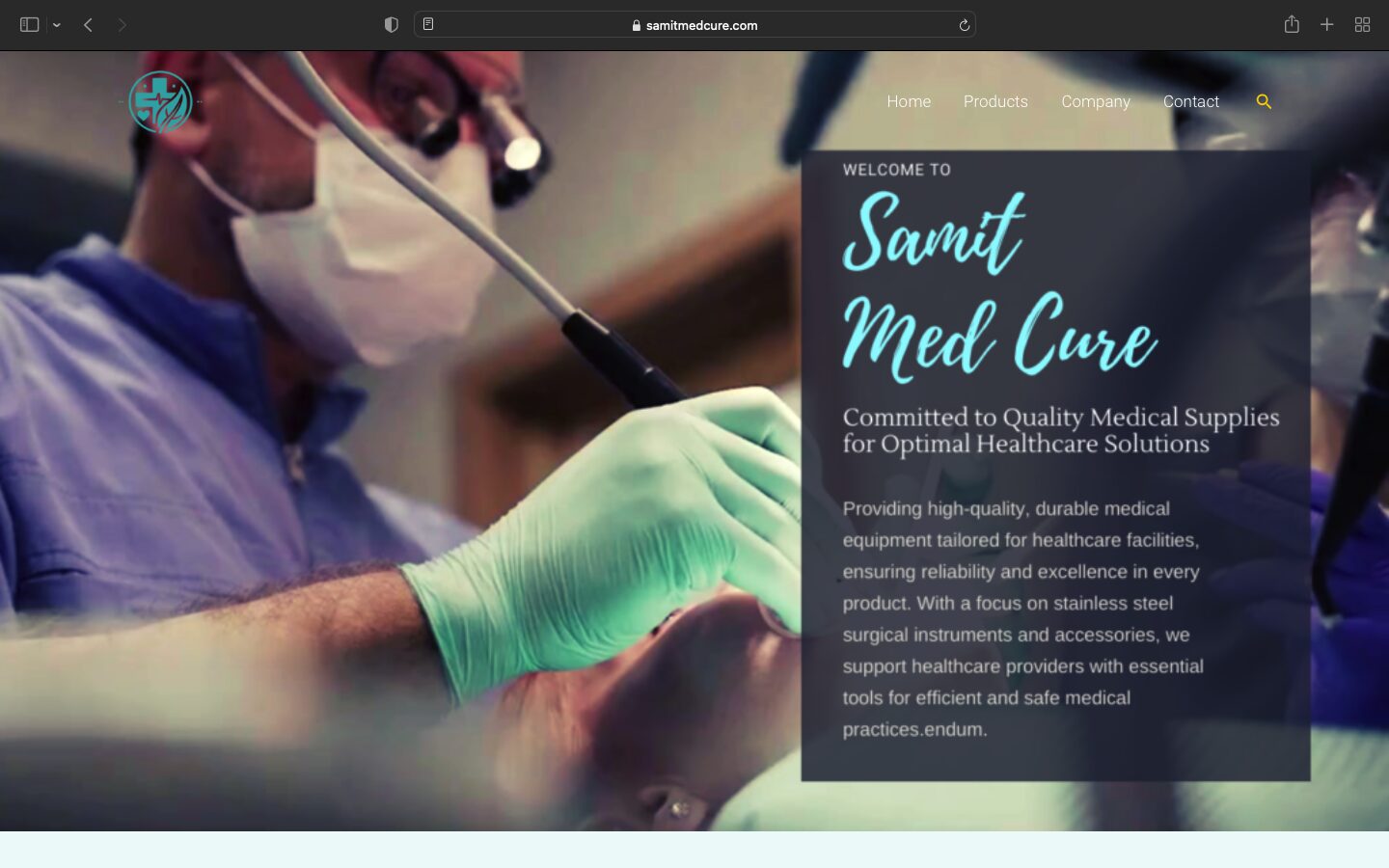 Samit Med Cure Website